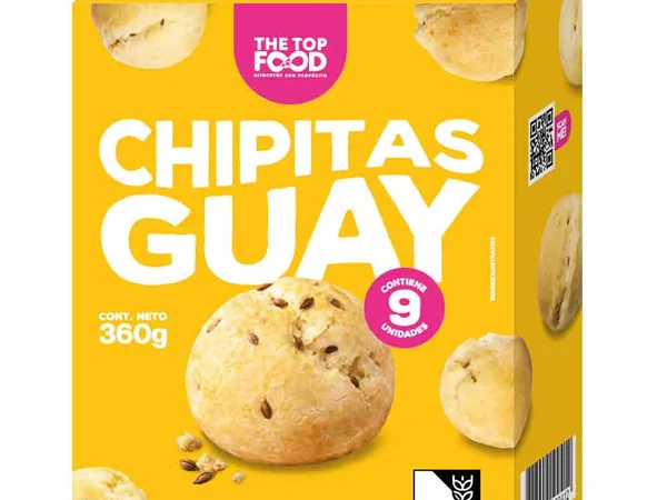 Chipitas GUAY: snack de queso sin gluten de The Top Food, sin gluten