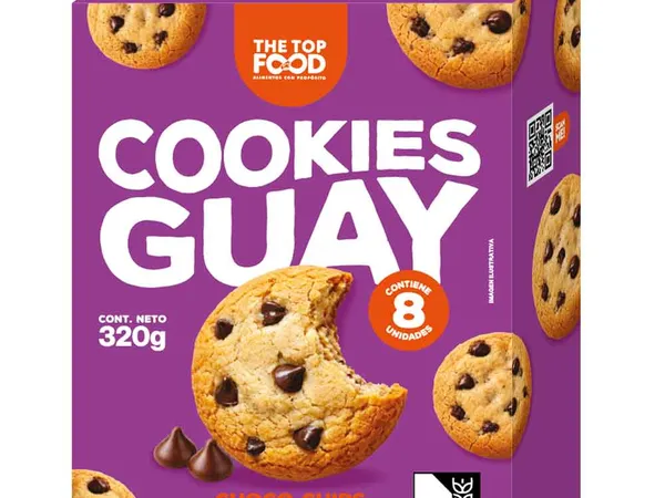 Cookies con chips de chocolate sin gluten GUAY de The Top Food, sin gluten